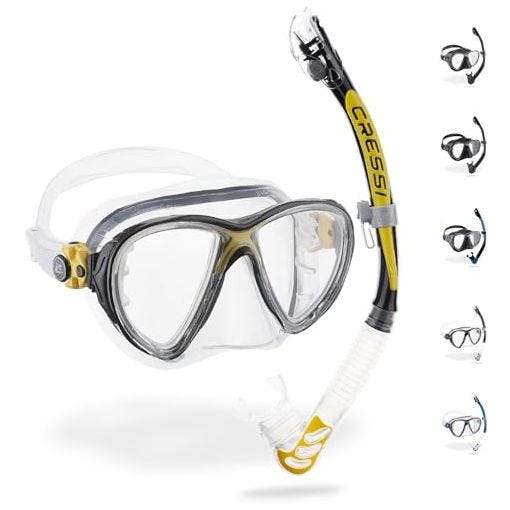 Cressi Big Eyes Evolution Conjunto Combo de Snorkel, Unisex Adulto