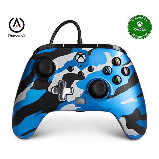 PowerA Enhanced Wired Controller for Xbox Series X|S - Metallic Blue Camo