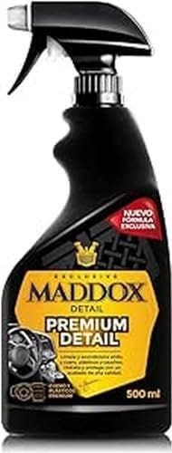 Maddox Detail- Premium Detail 500 ml | Limpiador y Abrillantador de Interiores de Coche | Limpieza de Salpicaderos, Vinilo, Cuero y Gomas de Interior | Hidratante de Plásticos | Protector de Puertas