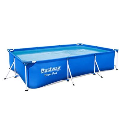 Bestway 56404-19 Infantil Bestway Deluxe Splash Frame Pool Piscina Desmontable Tubular, Color Azul, 300 x 201 x 66 cm