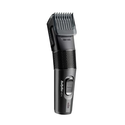 BaByliss MEN E786E Cortapelos eléctrico, cuchillas profesionales full metal, uso con/sin cable, 60 min autonomía, 12 longitudes de corte de 0.5 a 24 mm