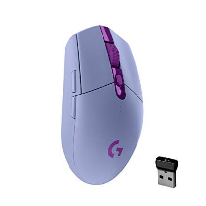 Logitech G305 LIGHTSPEED Ratón Gaming Inalámbrico, Captor HERO 12K, 12,000 DPI, Ultra-ligero, Batería de 250h, 6 Botones Programables, Memoría Integrada, PC/Mac - Lila