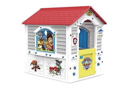 Chicos - Patrulla Canina Casita Infantil para Interior/Exterior | Plástico Resistente y Duradero | Montaje/desmontaje Sencillo y rápido | Color Blanco con tejado Rojo (89526)