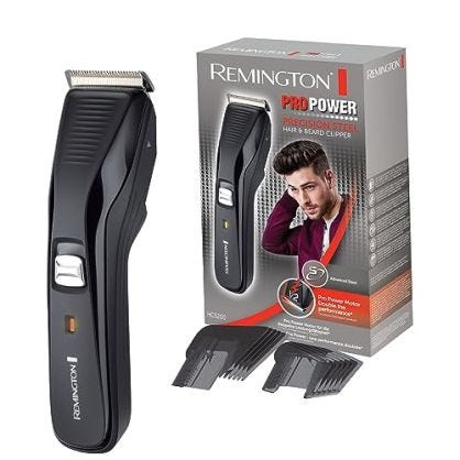 Remington Máquina de Cortar Pelo Pro Power, Cortapelos con Cable e Inalámbrico, Cuchillas de Acero Avanzado, 2 Peines Ajustables, 40 min Autonomía, Piloto Indicador Carga, Cepillo Limpieza - HC5200