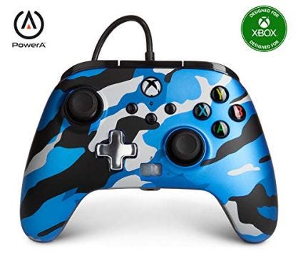 PowerA Enhanced Wired Controller for Xbox Series X|S - Metallic Blue Camo